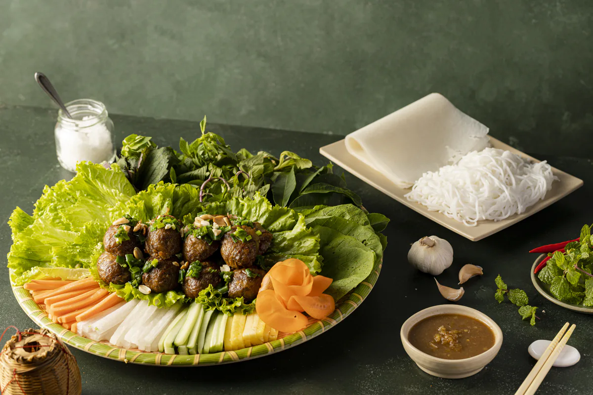 Bò nướng mỡ chài tại nhà hàng Ẩm Thực Miền Tây