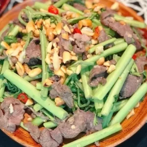 Bò xào rau rút