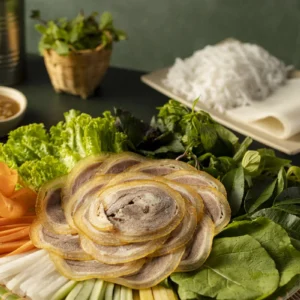 Bò tơ cuốn bánh tráng