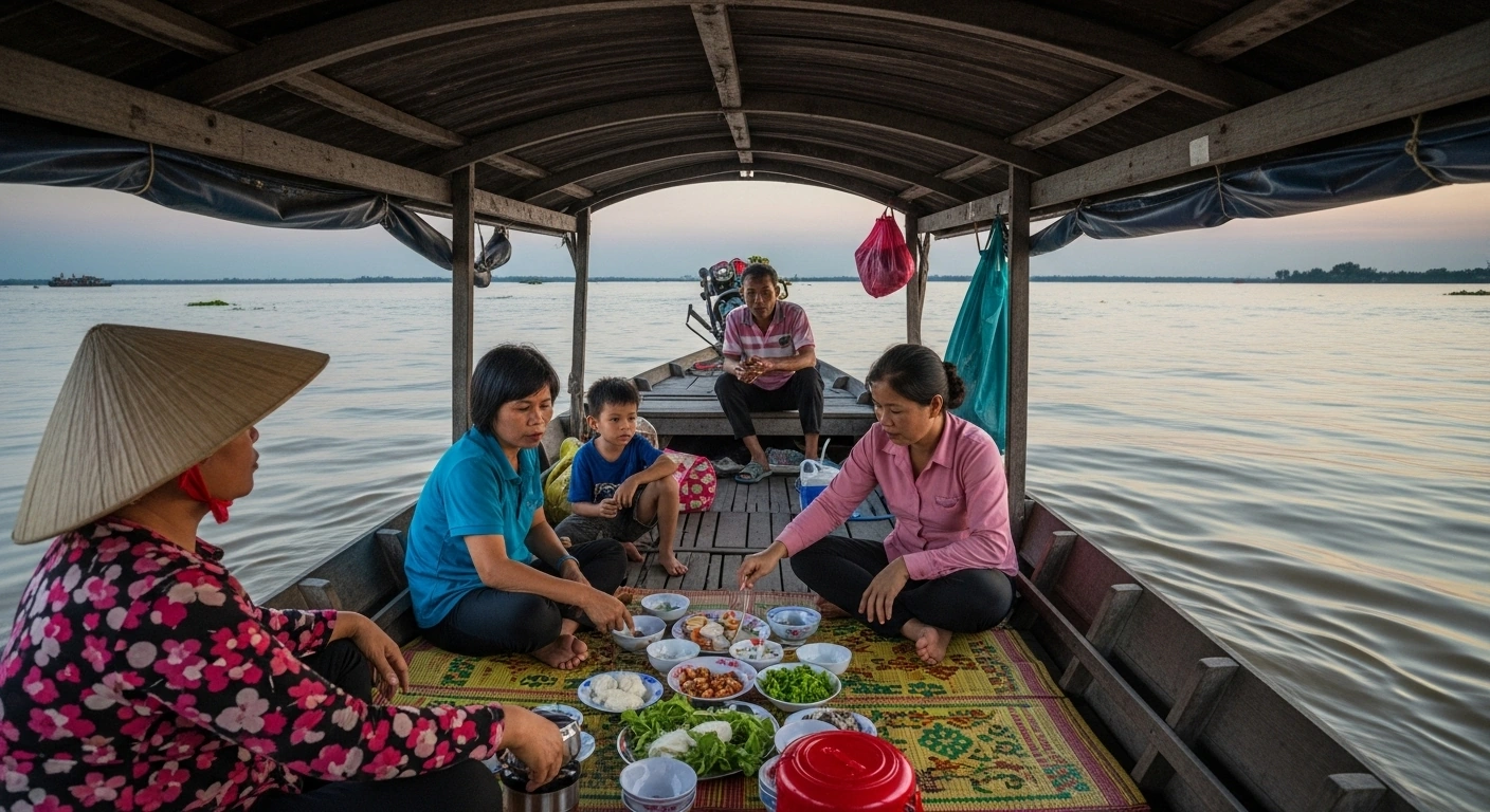 Bữa Cơm Trên Ghe Miền Tây: Nét Đẹp Ẩm Thực Sông Nước Độc Đáo
