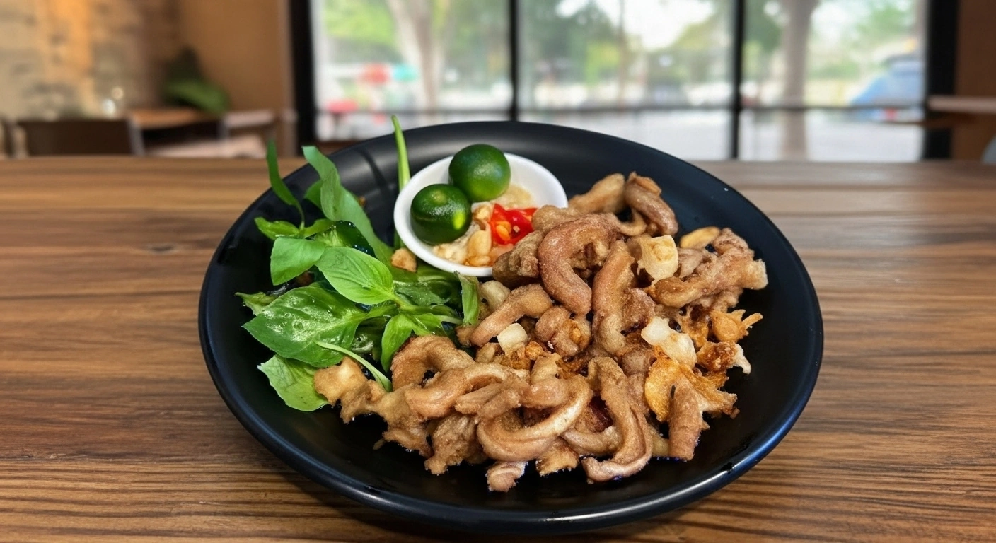 Dạ dày cháy tỏi: Món ngon giòn sần sật, thơm lừng vị tỏi đặc trưng