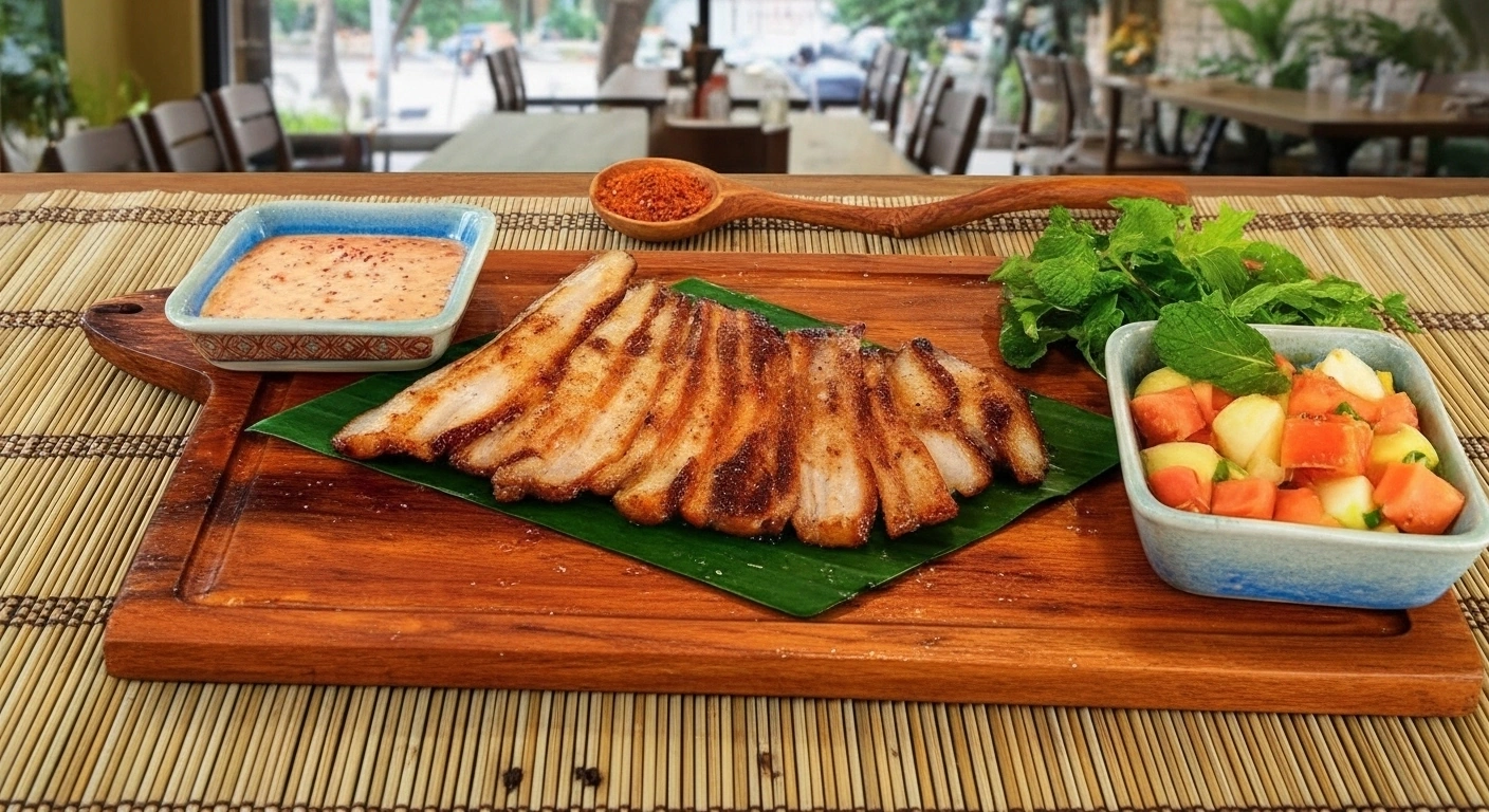 Nọng Heo Nướng Ngũ Vị: Món 
