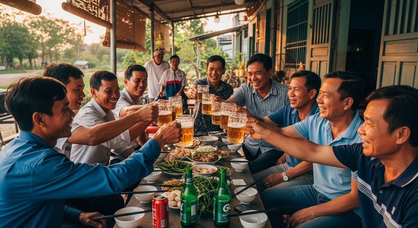 Văn hóa nhậu Miền Tây: Hào sảng, bia tràn ly và những cuộc vui bất tận - ảnh minh họa 1